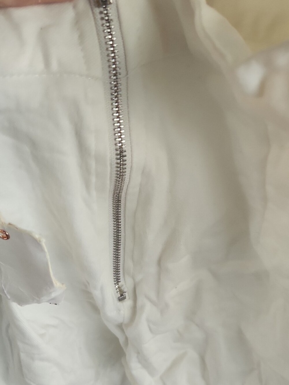 VICI Jumpsuit White Ruffle Open Back - Picture 9 of 11